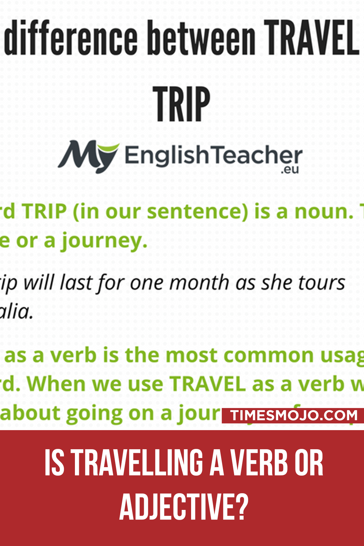 is travelling verb