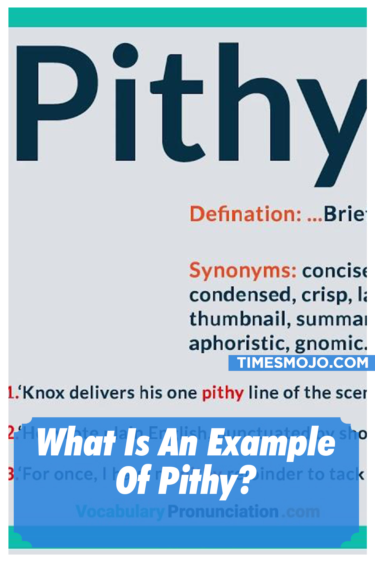What Is An Example Of Pithy
